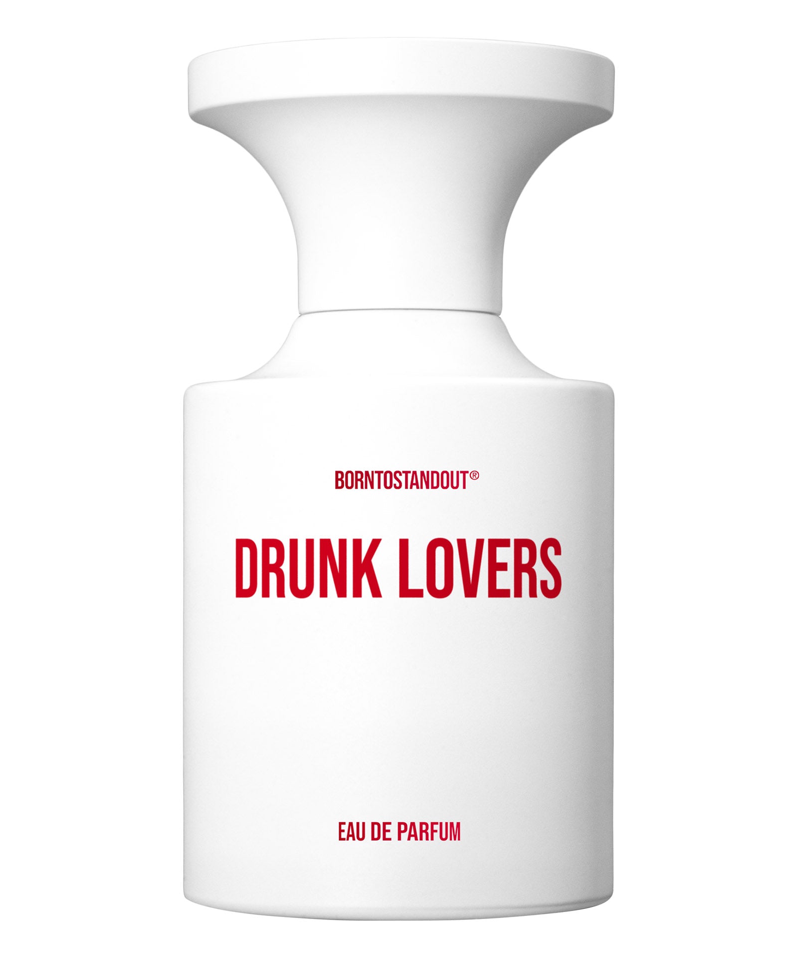BORNTOSTANDOUT Drunk Lovers Eau de Parfum 50 ml baltas buteliukas ant balto fono