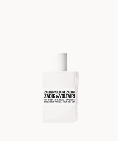Zadig & Voltaire THIS IS HER! Eau de Parfum 30 ml, baltas matinis buteliukas su balta etikete