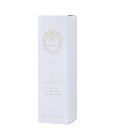 Giardini di Toscana Oro e Miele Body Cream 250 ml balta dėžutė