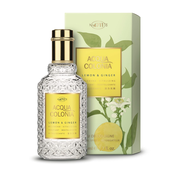 4711 Acqua Colonia Lemon & Ginger Eau de Cologne 50 ml — kvepalų buteliukas