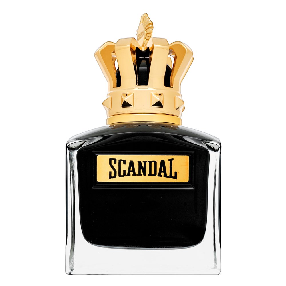 Jean Paul Gaultier Scandal Pour Homme Le Parfum EDP Intense 100 ml juodas flakonas su auksiniu karūnos formos dangteliu ir auksine etikete