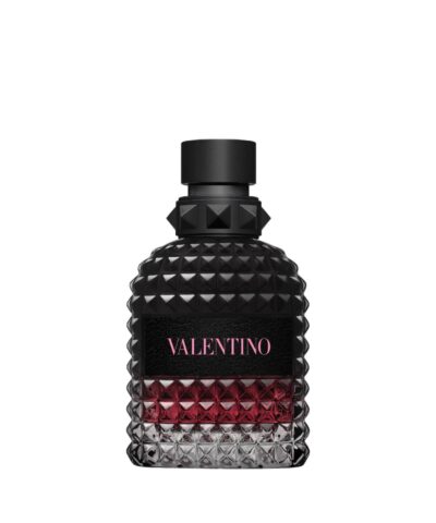 Valentino Uomo Born In Roma Intense Eau de Parfum 50 ml juodas buteliukas su tamsiai raudona apačia