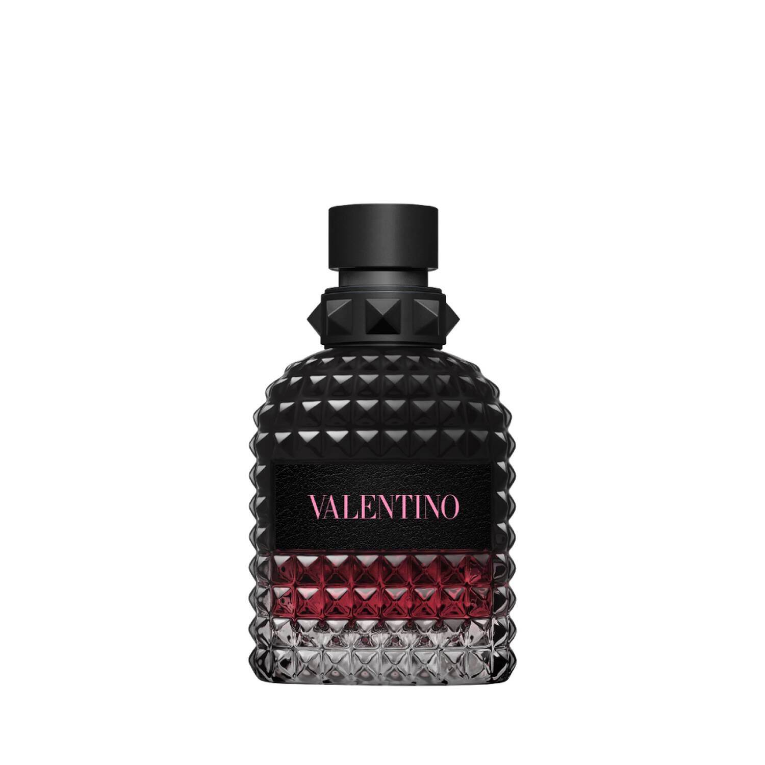 Valentino Uomo Born In Roma Intense Eau de Parfum 50 ml juodas buteliukas su tamsiai raudona apačia