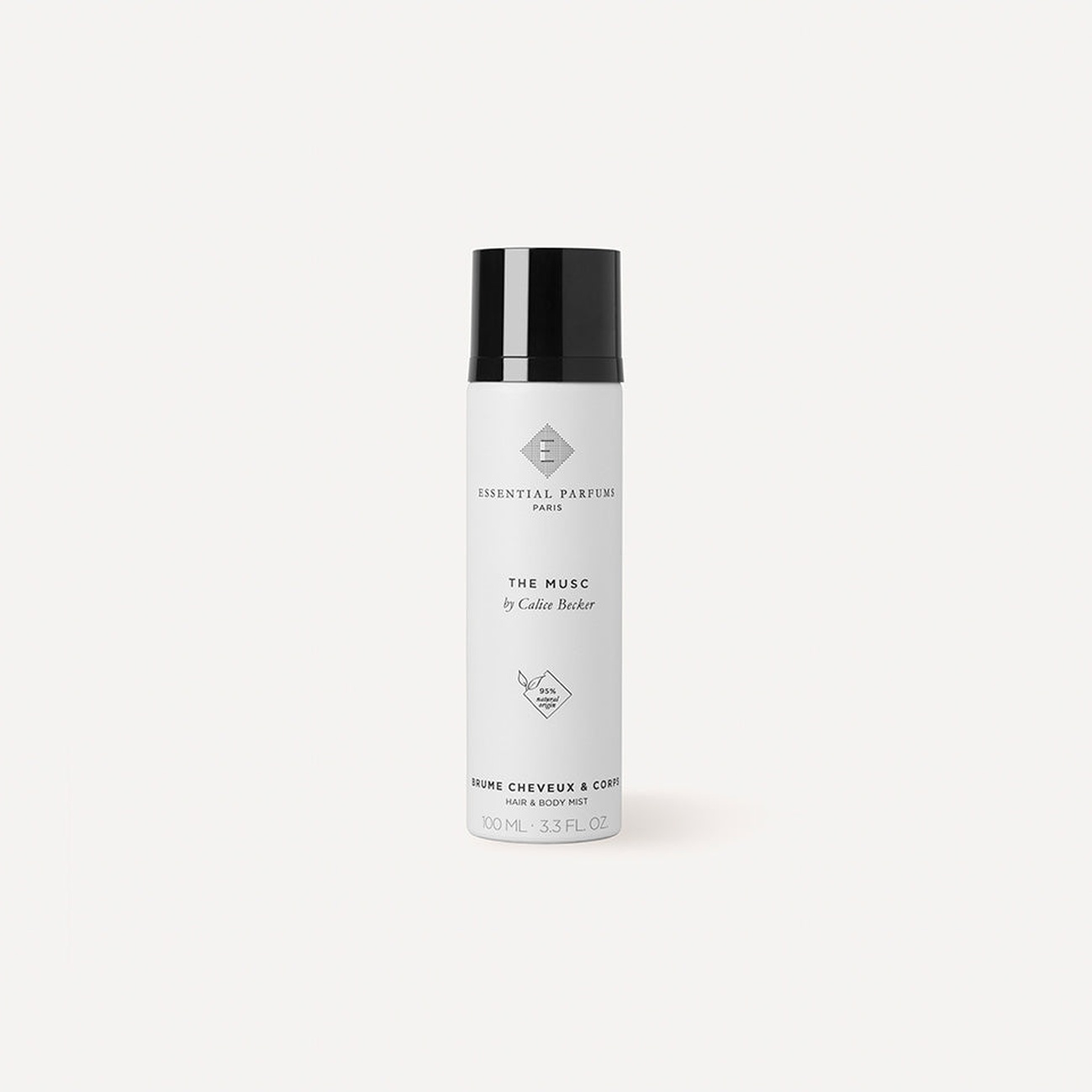 Essential Parfums The Musc plaukų ir kūno dulksna 100 ml baltas buteliukas