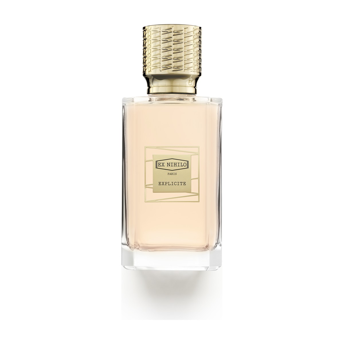 Ex Nihilo Explicite Eau de Parfum 100 ml persikinis buteliukas su auksiniu dangteliu