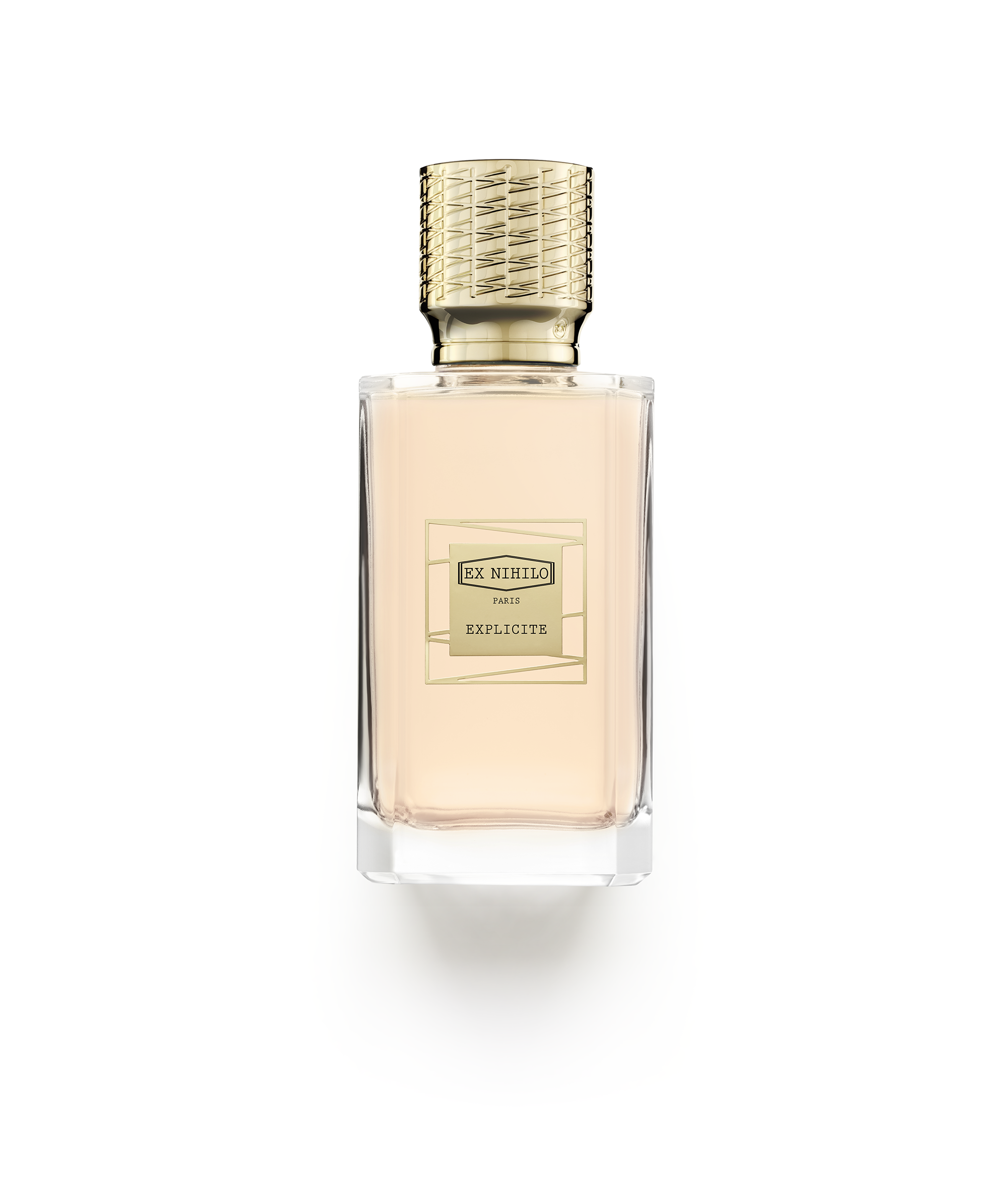 Ex Nihilo Explicite Eau de Parfum 100 ml persikinis buteliukas su auksiniu dangteliu