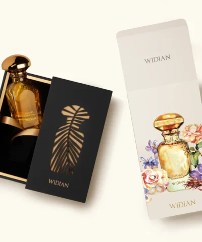Widian Sahara Extrait de Parfum 50 ml pakuotė su gėlių raštu