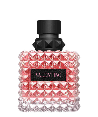 Valentino Donna Born In Roma Eau de Parfum 100 ml rausvai raudonas kniedėtas buteliukas