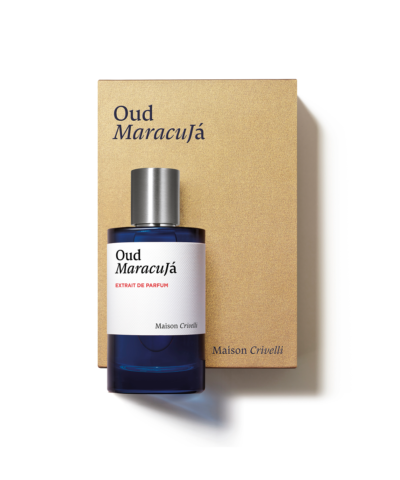Maison Crivelli Oud Maracujá Extrait de Parfum 100 ml buteliukas su pakuote