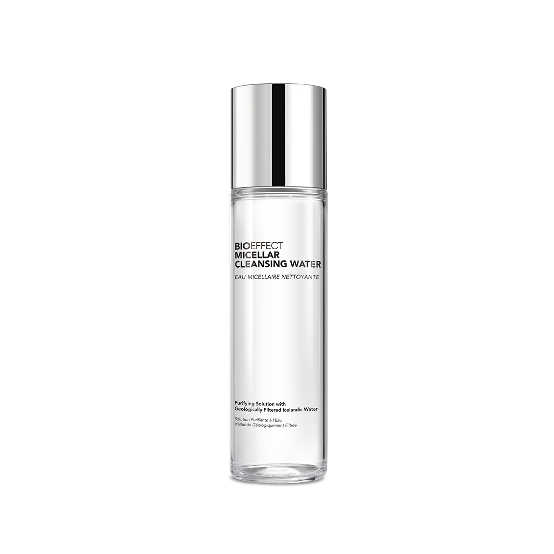 BIOEFFECT Micellar Cleansing Water 200 ml buteliukas baltame fone