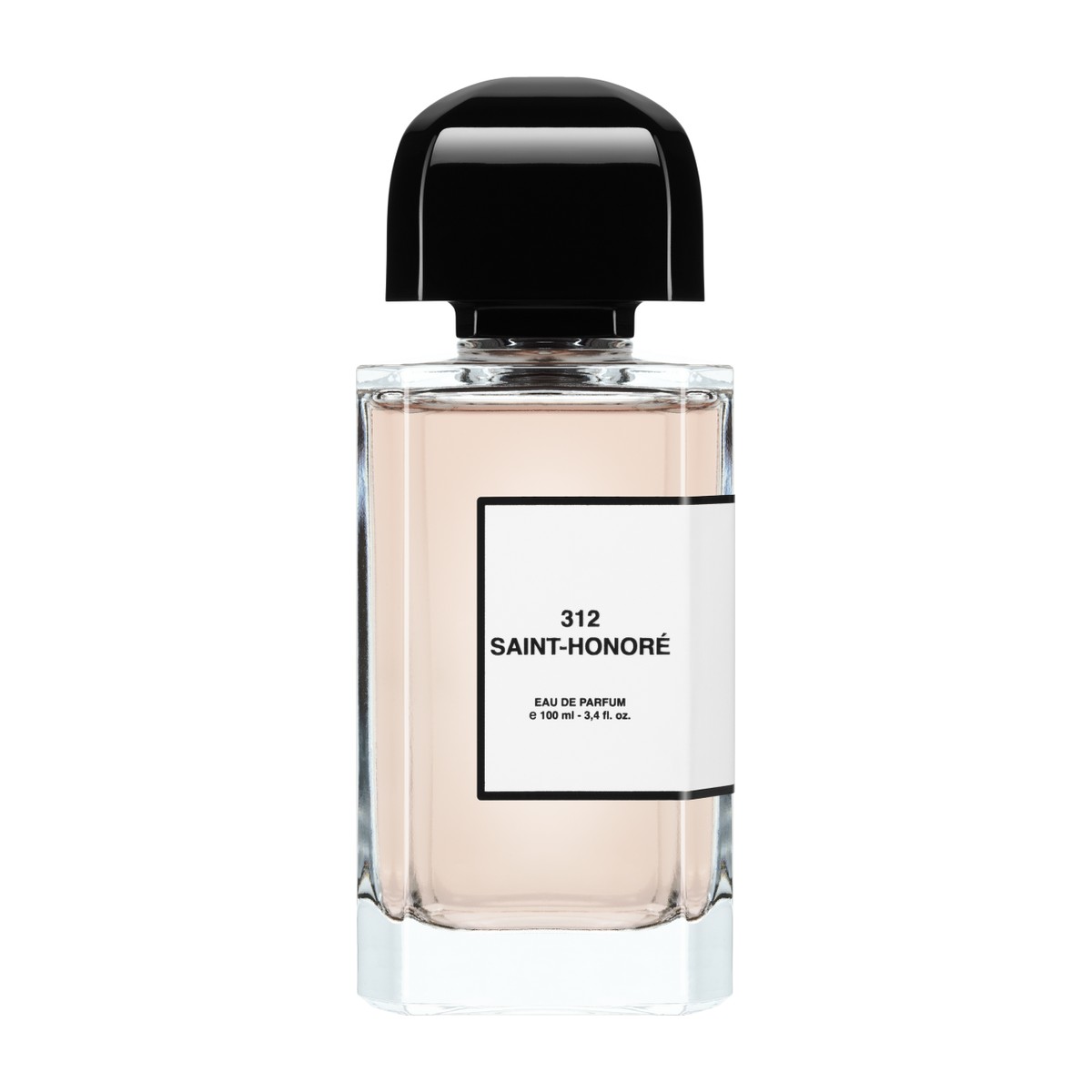 BDK Parfums 312 Saint-Honoré Eau de Parfum 100 ml, skaidrus kvadratinis buteliukas su juoda kepurėle ir balta etikete