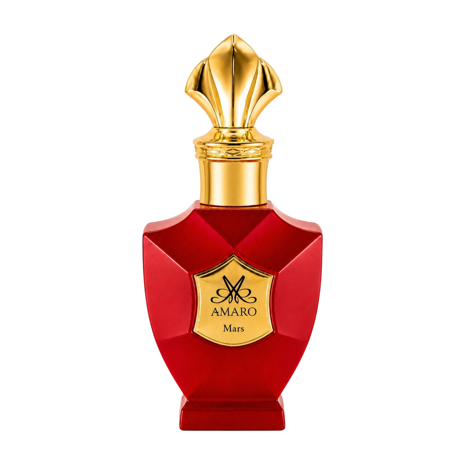 Amaro Mars Extrait de Parfum 50 ml sodriai raudonas buteliukas su auksine etikete