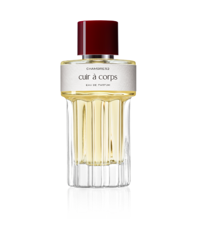 Chambre52 Cuir à Corps Eau de Parfum 100 ml, briaunuotas stiklo buteliukas su gintariniu skysčiu