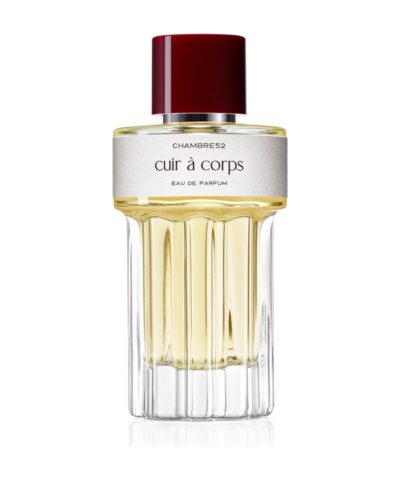 Chambre52 Cuir à Corps Eau de Parfum 100 ml, briaunuotas stiklo buteliukas su gintariniu skysčiu