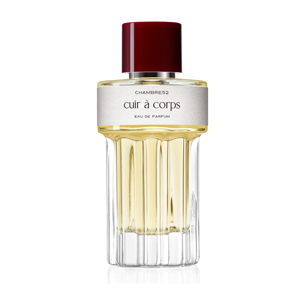 Chambre52 Cuir à Corps Eau de Parfum 100 ml, briaunuotas stiklo buteliukas su gintariniu skysčiu