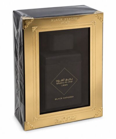Lattafa Badee Al Oud Black Exposed EDP 100 ml kvepalų buteliukas