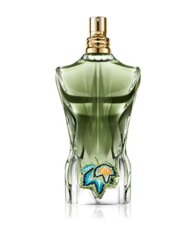Jean Paul Gaultier Le Beau Paradise Garden EDP 75 ml žalias torso formos flakonas su siuvinėtu lapu