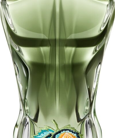 Jean Paul Gaultier Le Beau Paradise Garden EDP 125 ml žalias torso formos flakonas su siuvinėtu lapu