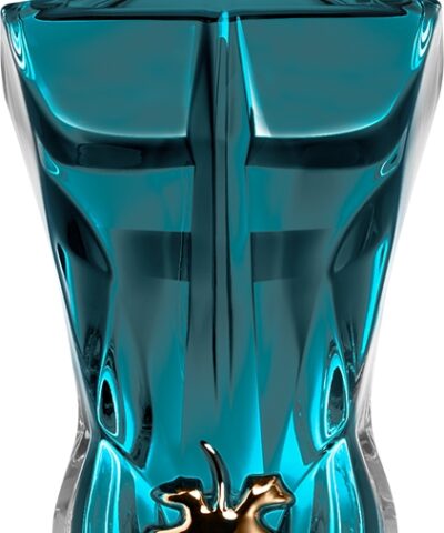 Jean Paul Gaultier Le Beau EDT 75 ml žalsvai mėlynas torso formos flakonas su auksiniu lapu