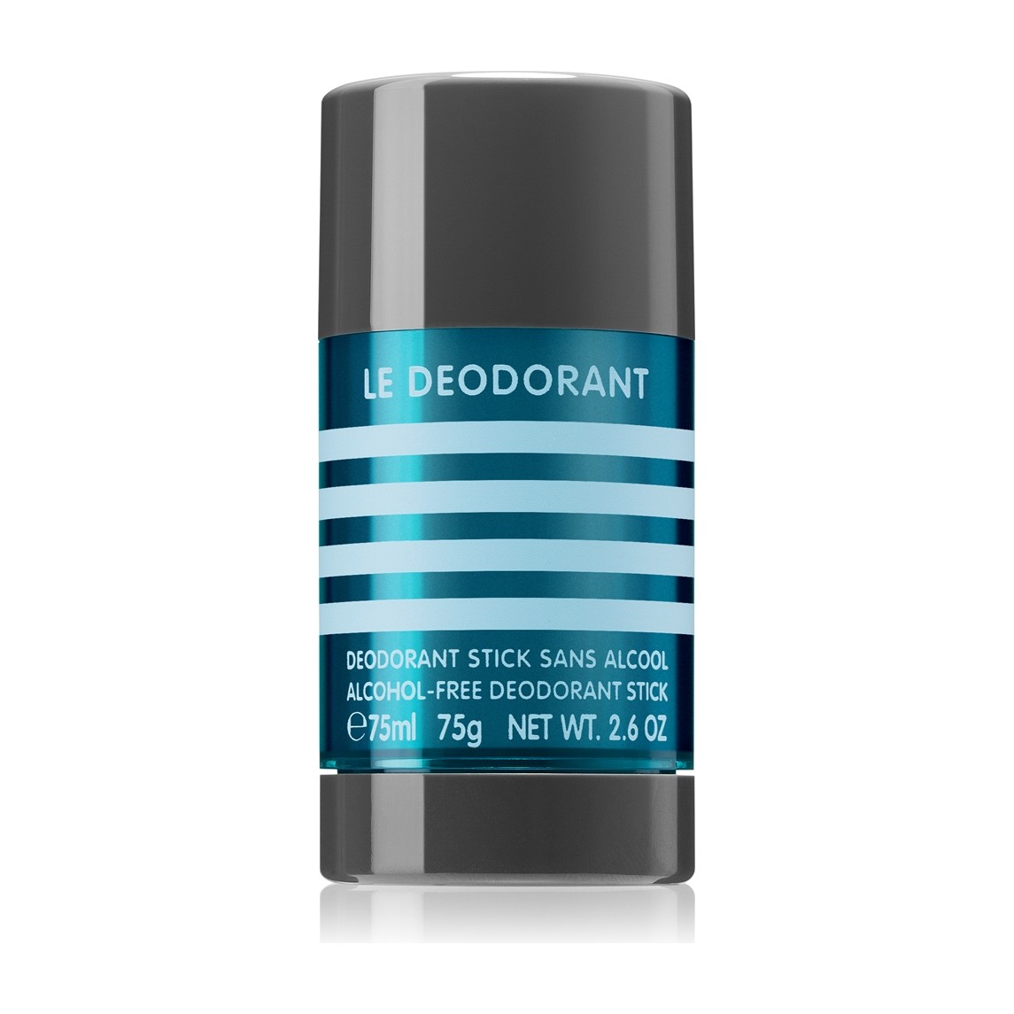 Jean Paul Gaultier Le Male Deodorant Stick 75 ml pilkas pieštukinis dezodorantas su mėlyna dryžuota juosta