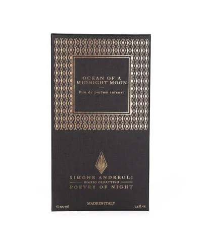 Simone Andreoli Ocean of a Midnight Moon 100 ml juoda dėžutė su auksiniu ornamentu