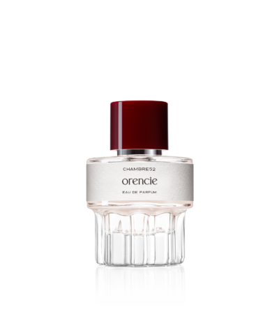Chambre52 Orencie Eau de Parfum 52 ml, briaunuotas stiklo buteliukas su rausvu skysčiu