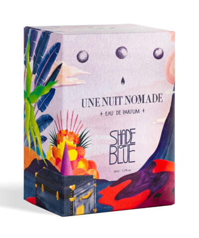 Une Nuit Nomade Shade of Blue Eau de Parfum 50 ml spalvinga iliustruota dėžutė