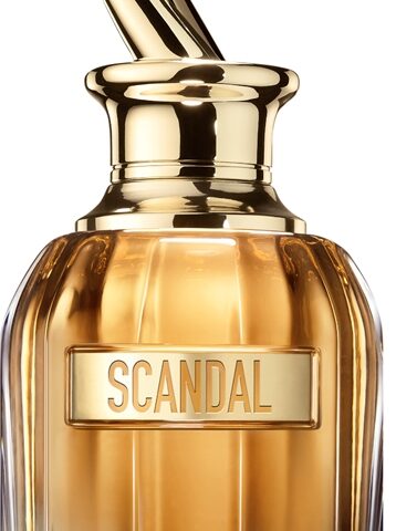 Jean Paul Gaultier Scandal Absolu Parfum Concentré 80 ml auksinis rievėtas flakonas su kojų formos dangteliu