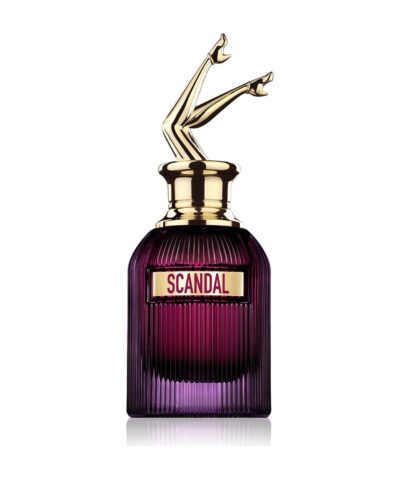 Jean Paul Gaultier Scandal Intense EDP 50 ml tamsiai violetinis rievėtas flakonas su kojų formos dangteliu