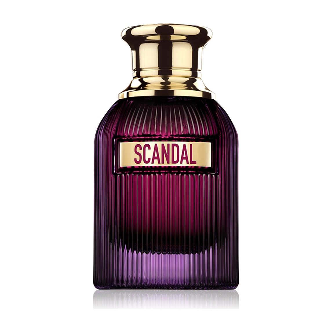 Jean Paul Gaultier Scandal Intense EDP 30 ml tamsiai violetinis rievėtas flakonas su auksiniu dangteliu