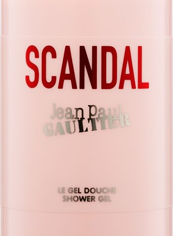 Jean Paul Gaultier Scandal Shower Gel 200 ml šviesiai rožinis buteliukas su raudonu užrašu Scandal