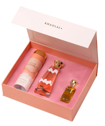Set Khadlaj: Cloud Candy, Extrait De Parfum, Unisex, 100 ml + Cloud Candy, Deodorant Spray, For Women, 200 ml + Cloud Candy, Perfume Oil, Unisex, 25 ml
