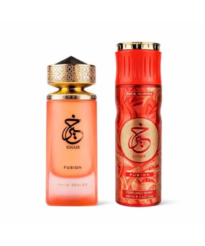Set Paris Corner: Khair Fusion, Eau De Parfum, Unisex, 100 ml + Khair Fusion, Deodorant Spray, For Women, 200 ml