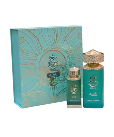 Set Paris Corner: Khair Pistachio, Eau De Parfum, Unisex, 100 ml + Khair Pistachio, Deodorant Spray, For Women, 200 ml