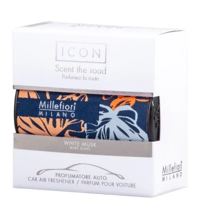 Millefiori Milano Icon Car Air Freshener White Musk Textil Floral