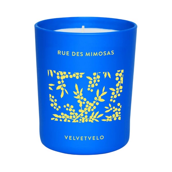 Velvetvelo, Rue Des Mimosas, Kvapioji žvakė, 185 g kvepalų buteliukas