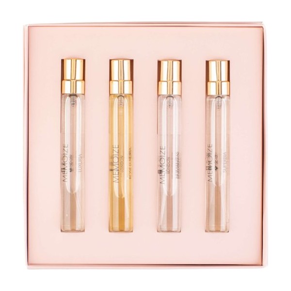 Collection II Set Memoize: Humanitas, Extrait De Parfum, Unisex, 7.5 ml + Superbia, Extrait De Parfum, Unisex, 7.5 ml + Luxuria, Extrait De Parfum, Unisex, 7.5 ml + Rose Luxuria, Eau De Parfum, Unisex, 7.5 ml kvepalų buteliukas